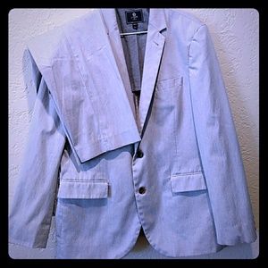 J Crew Blue and White Pinstripe Suit
